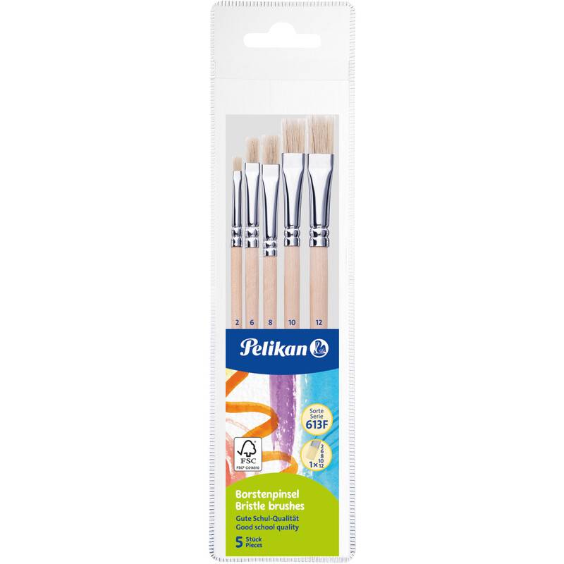 Pelikan Pinsel Starter-Set Borstenpinsel, 5-teilig