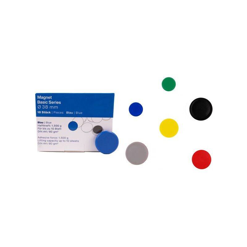 magnetoplan Rundmagnet "Basic", 38 mm, weiß