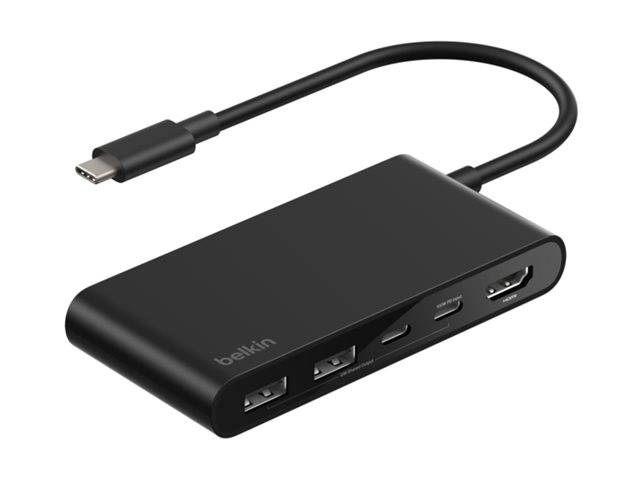 Belkin Connect 5-in-1 USB-C Hub mit Dual USB-C Ports, schwarz