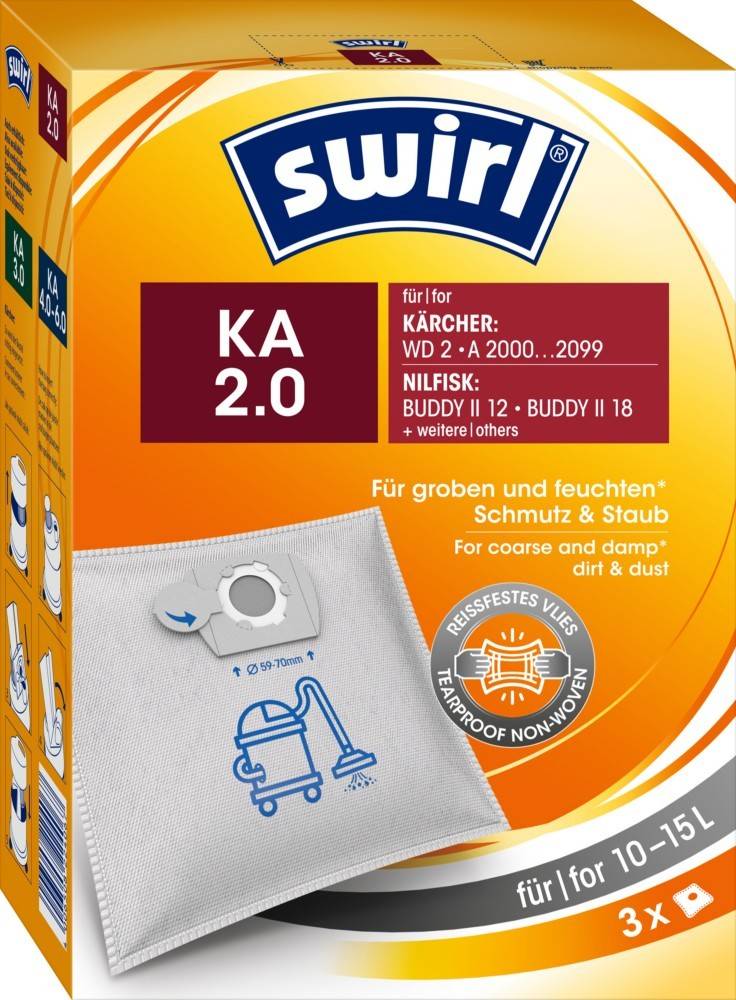 Swirl Staubbeutel Nass/Trocken KA 2.0 (VE3)