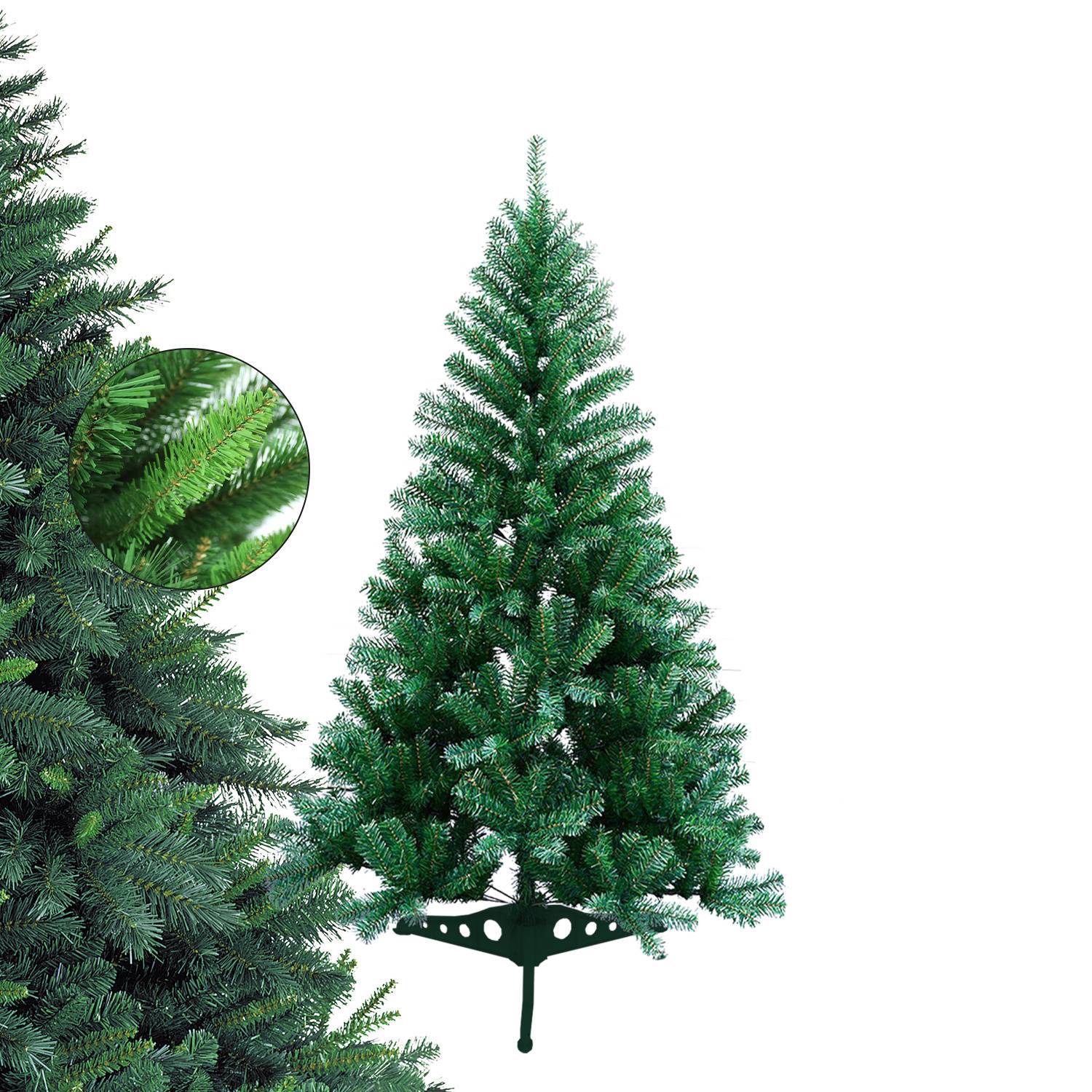 120cm Künstlicher Weihnachtsbaum mit 220 Spitzen PVC, Tannenbaum mit Ständer, Christbaum Kunstbaum Grün