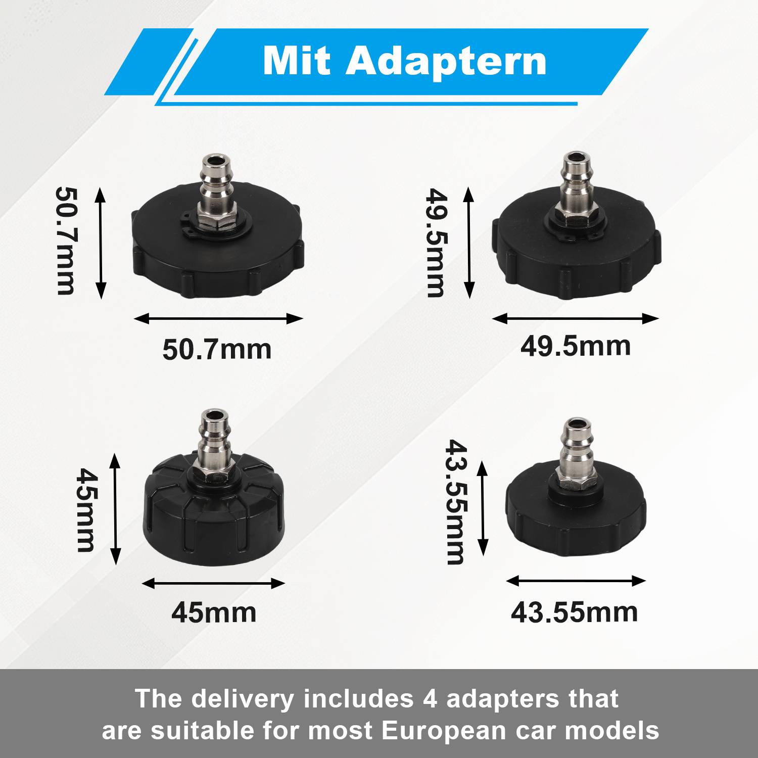 Bremsenentlüfter 4*Adapter Bremsflüssigkeit KFZ 3L Entlüftungsgerät Druckluft