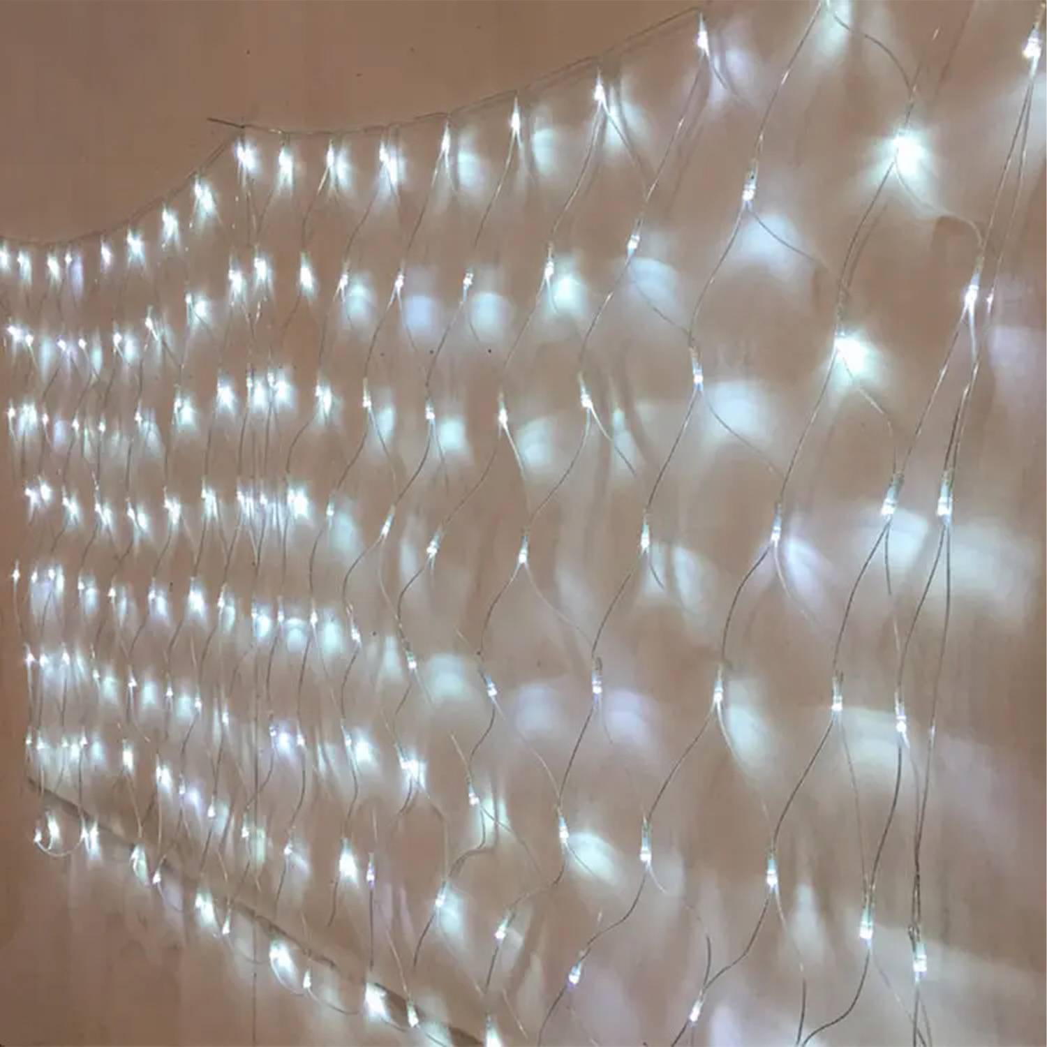 LED Lichternetz Lichterkette 4.5x1.6m 300 LEDs 8 Modi Wasserdicht Lichterkette für Außen Innen Weihnachten Party Garten Deko Kaltweiß