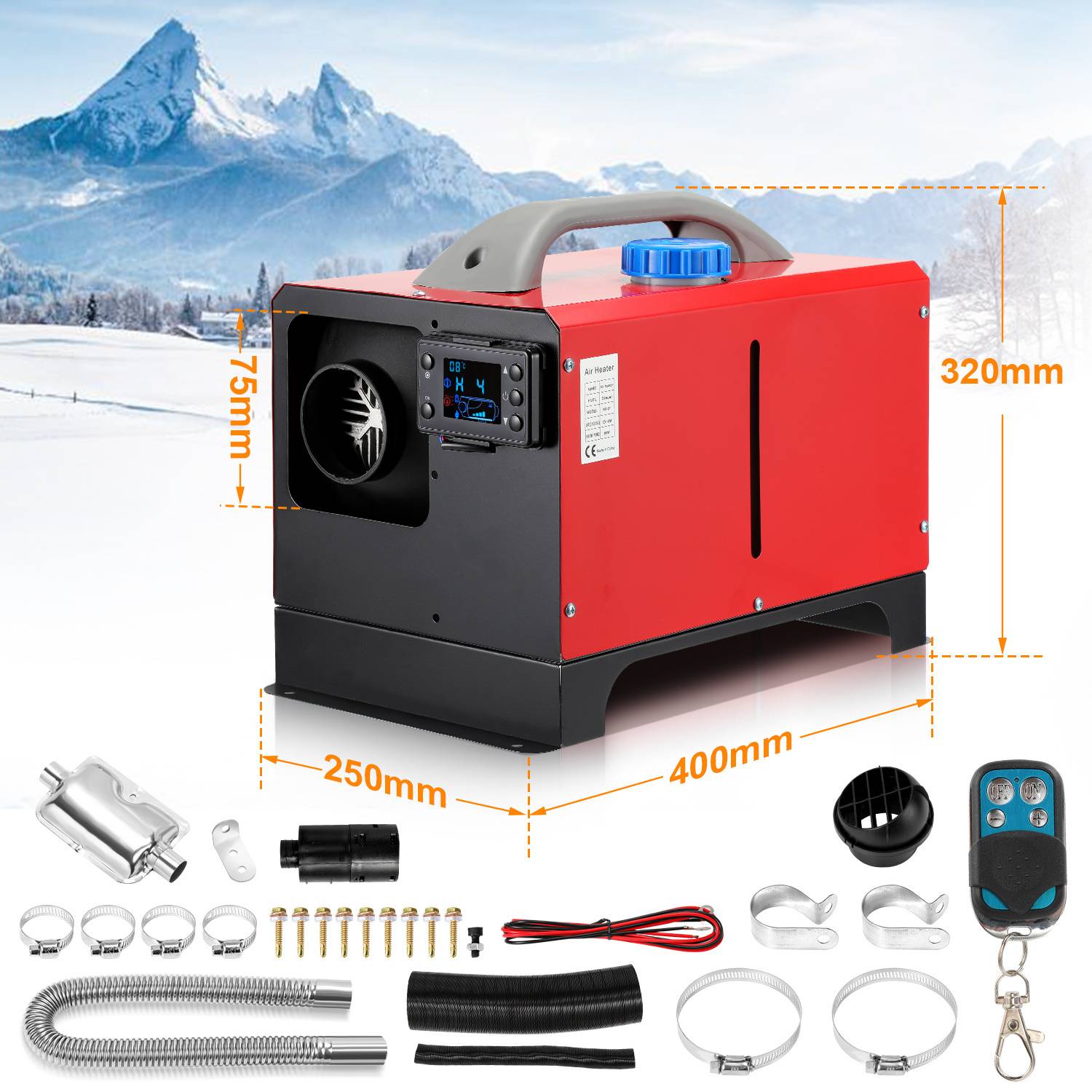 8KW 12V Diesel Standheizung Integration Luftheizung LKW RV Air Heater Boot LCD