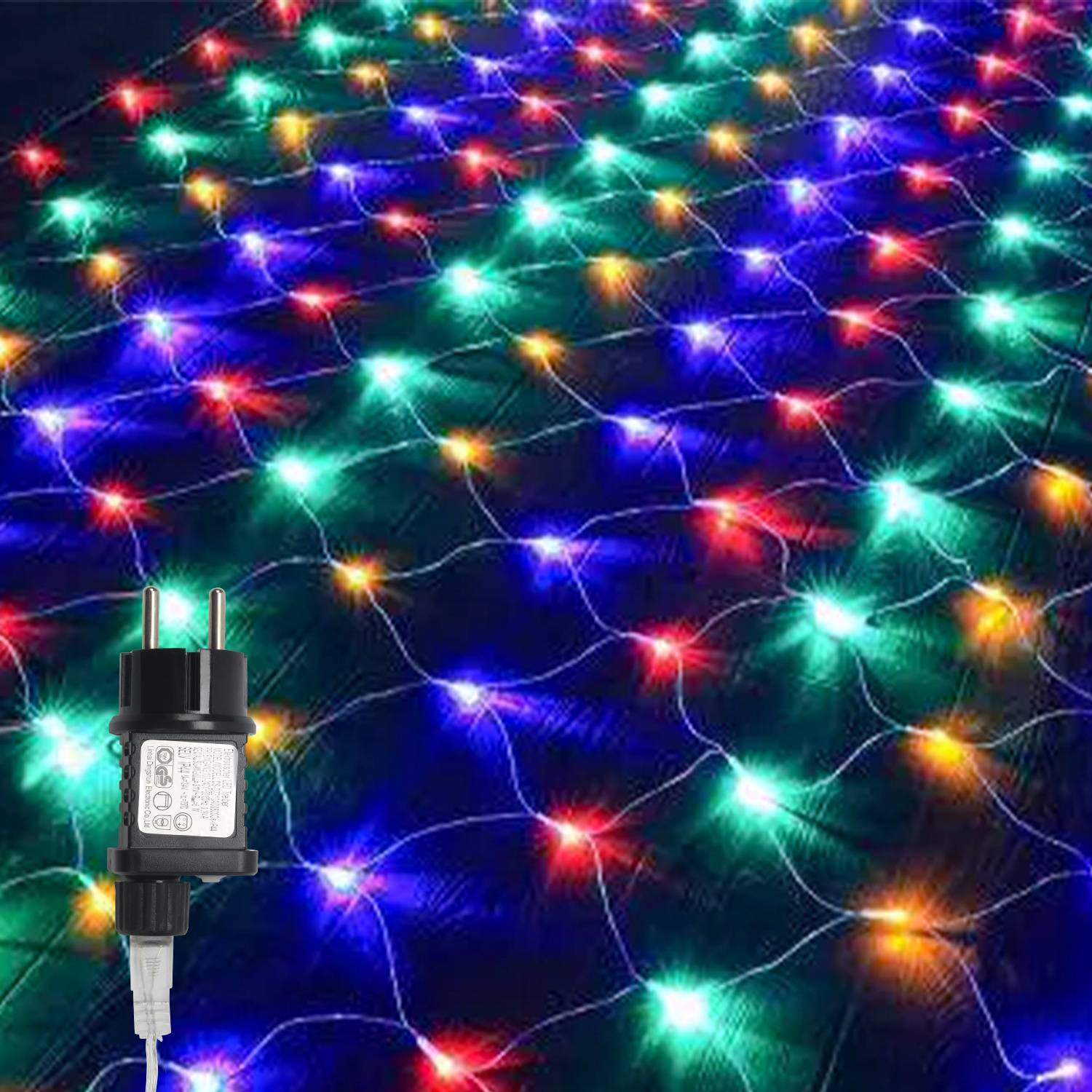 LED Lichternetz Lichterkette 4.5x1.6m 300 LEDs 8 Modi Wasserdicht Lichterkette für Außen Innen Weihnachten Party Garten Deko Bunt