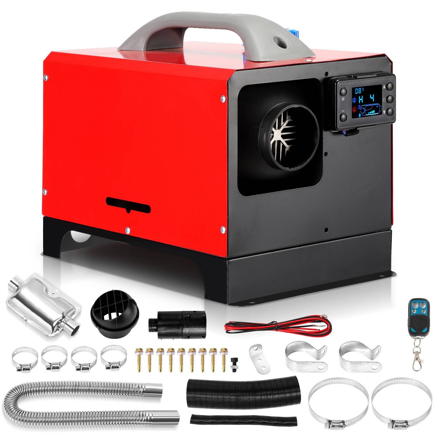 Luftheizung Air Heater Diesel Standheizung Luft Dieselheizung Standheizung 12 V 8KW, Lufterhitzer, mit LCD-Display & Fernbedienung Heizung