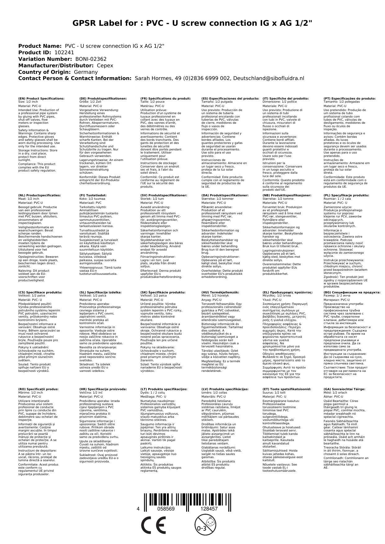 PVC Winkel 1/2 Zoll, PVC Fitting, Rohrverschraubung