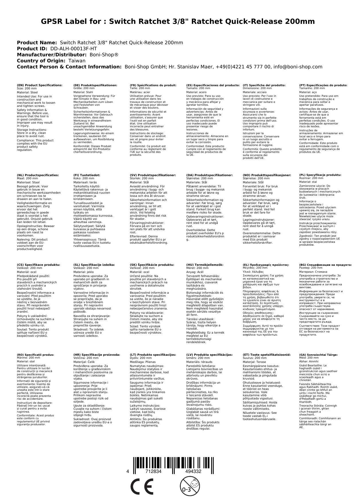 3/8 Ratsche, Umschaltknarre, Quick-Release