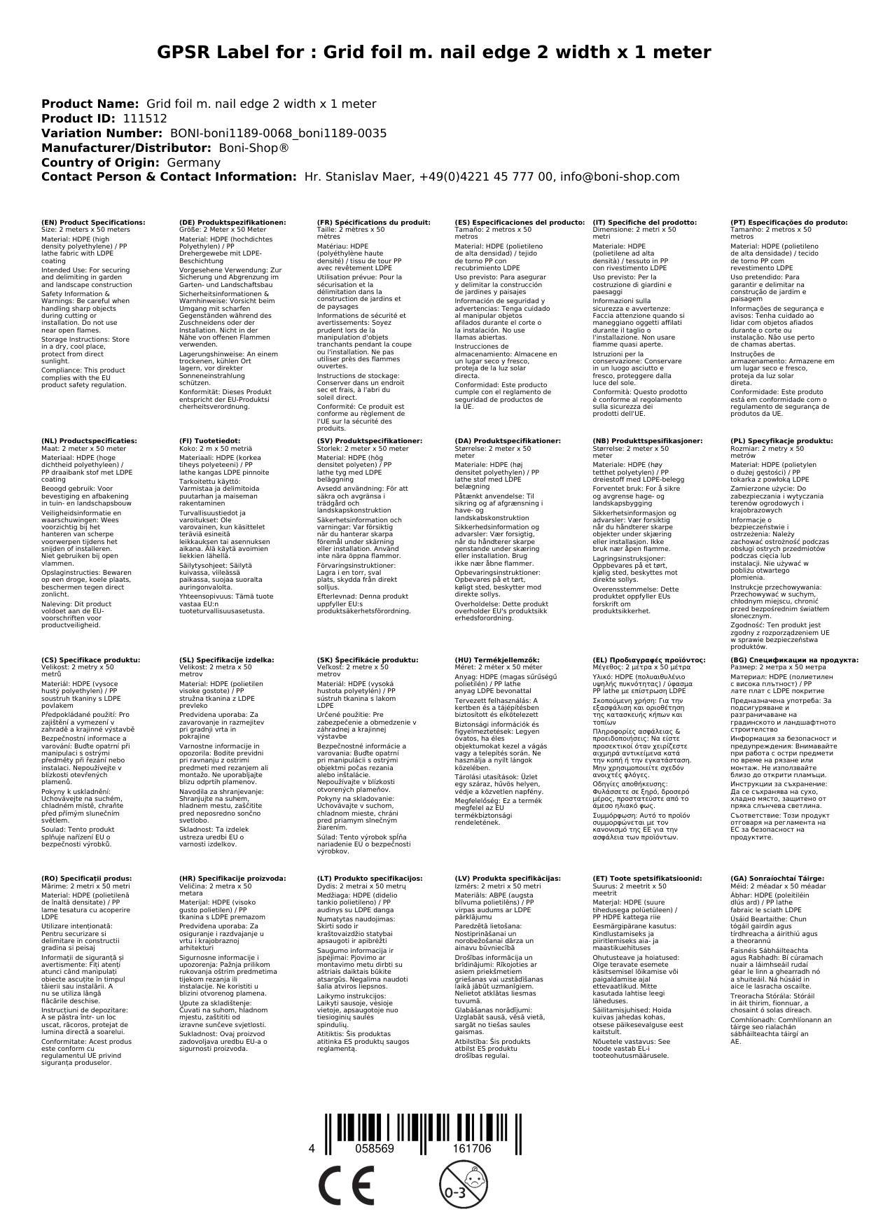 Gitterfolie, Abdeckplane transparent, Gewächshausfolie, 2 Breite x 1 Meter