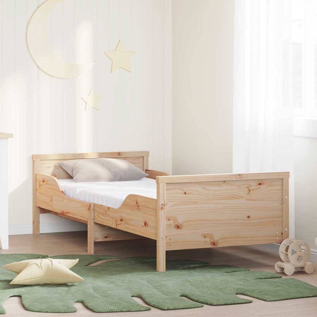 vidaXL Bettrahmen mit erweiterbarem Matratze Braun 80 x 200 cm