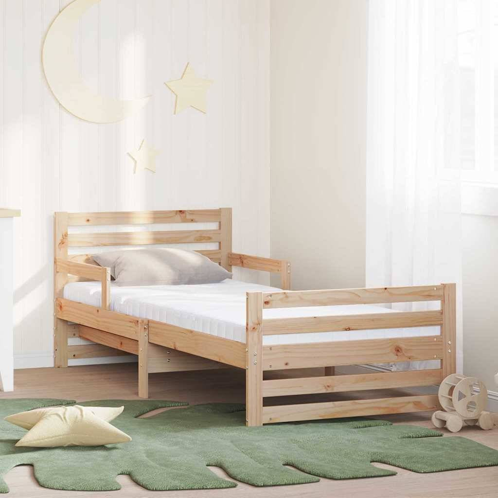 vidaXL Bettrahmen mit ausziehbarem Matratze Braun 80 x 200 cm