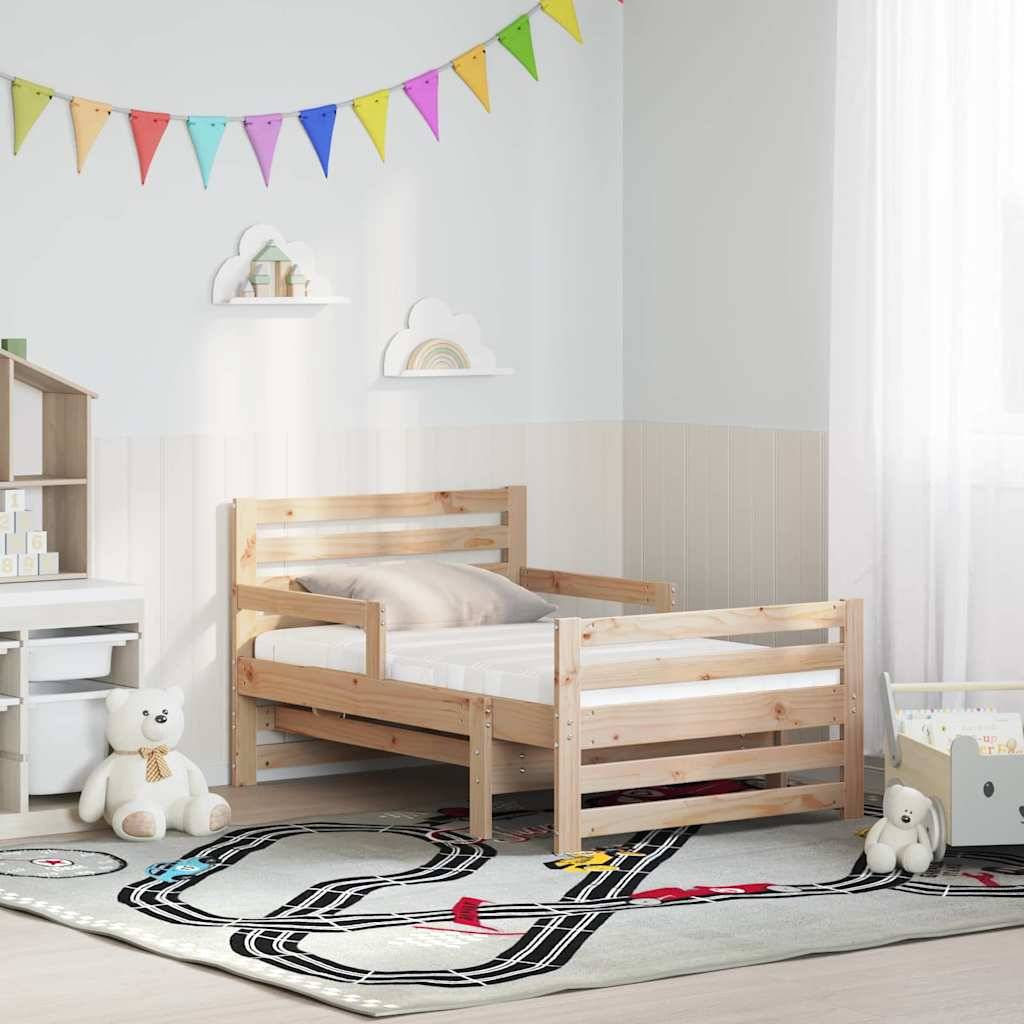 vidaXL Bettrahmen mit ausziehbarem Matratze Braun 80 x 200 cm