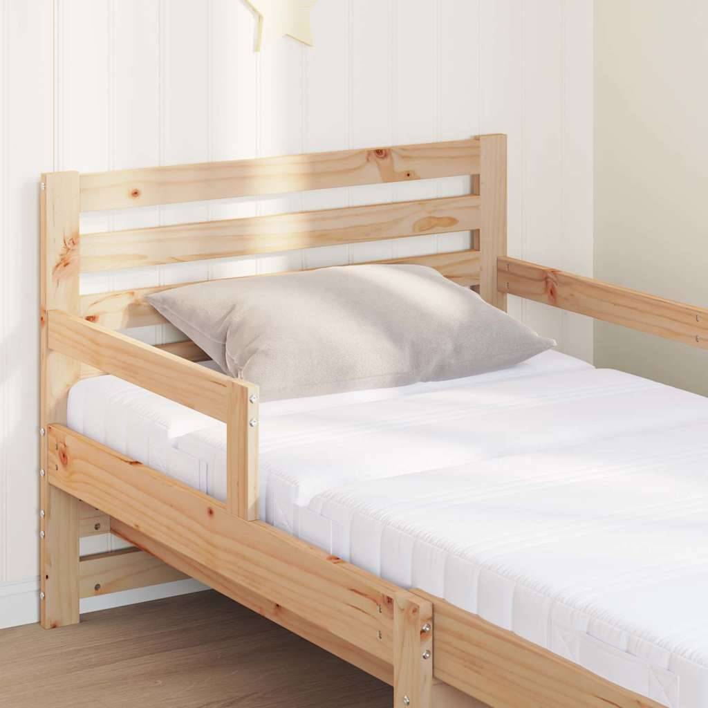 vidaXL Bettrahmen mit ausziehbarem Matratze Braun 80 x 200 cm