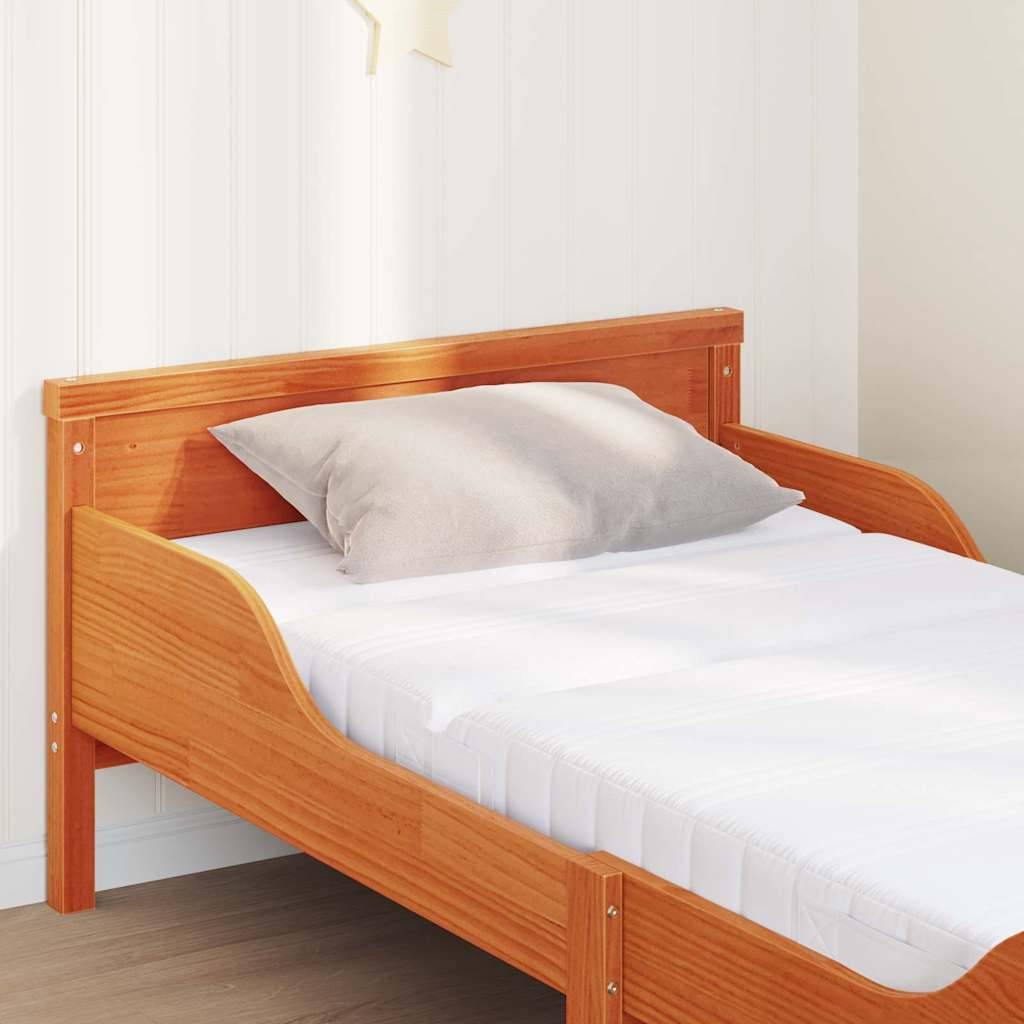 vidaXL Bettrahmen mit erweiterbarem Matratze Braun 80 x 200 cm
