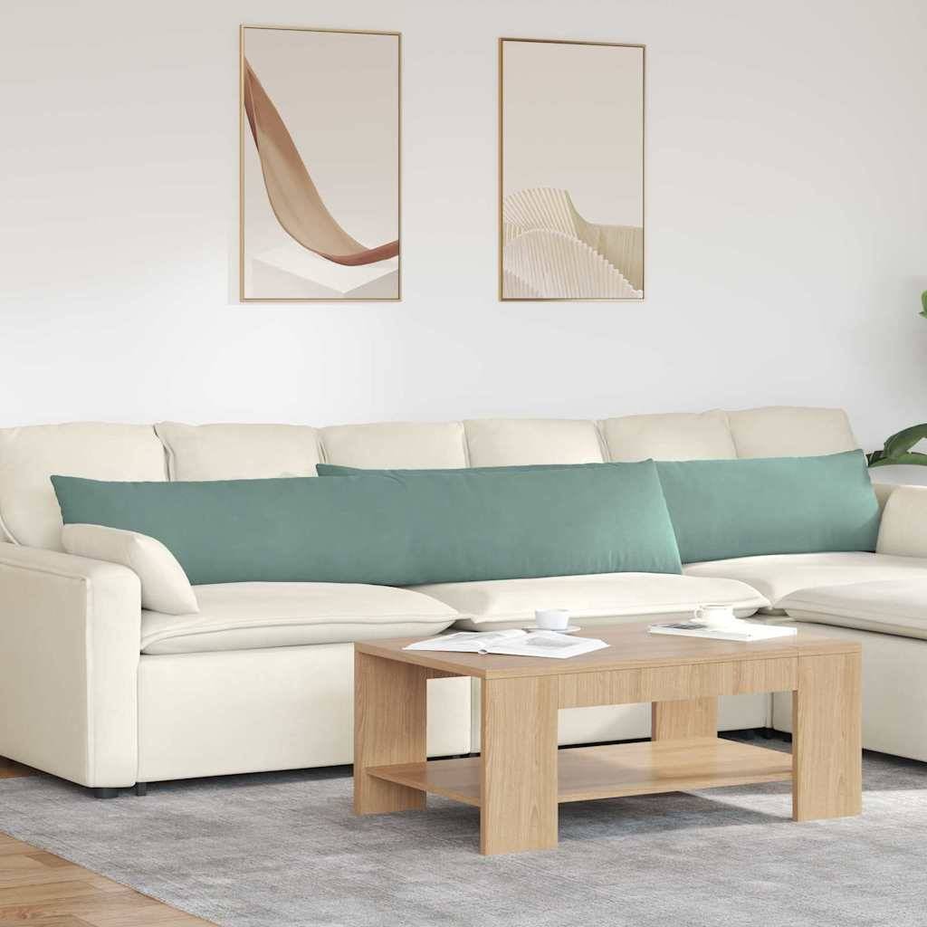 vidaXL Sofakissen 2 Stück Meergrün 200 x 40 cm Cordstoff