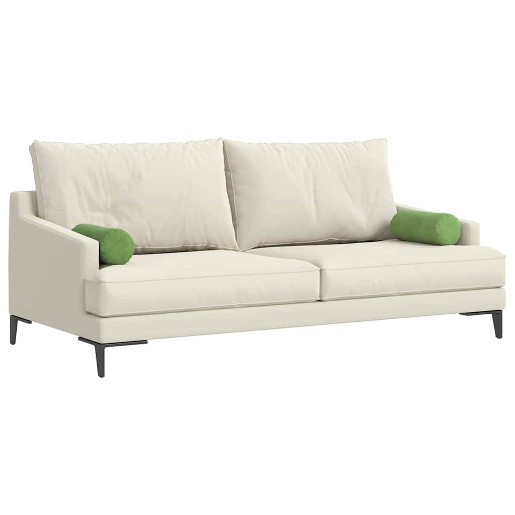 vidaXL Bolsterkissen 2 Stück Hellgrün Ø 15 x 40 cm Cordstoff