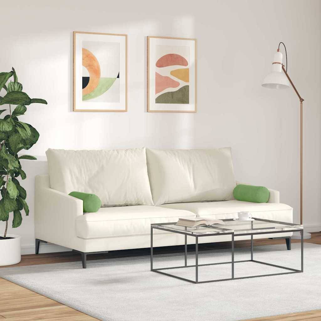 vidaXL Bolsterkissen 2 Stück Hellgrün Ø 15 x 40 cm Cordstoff