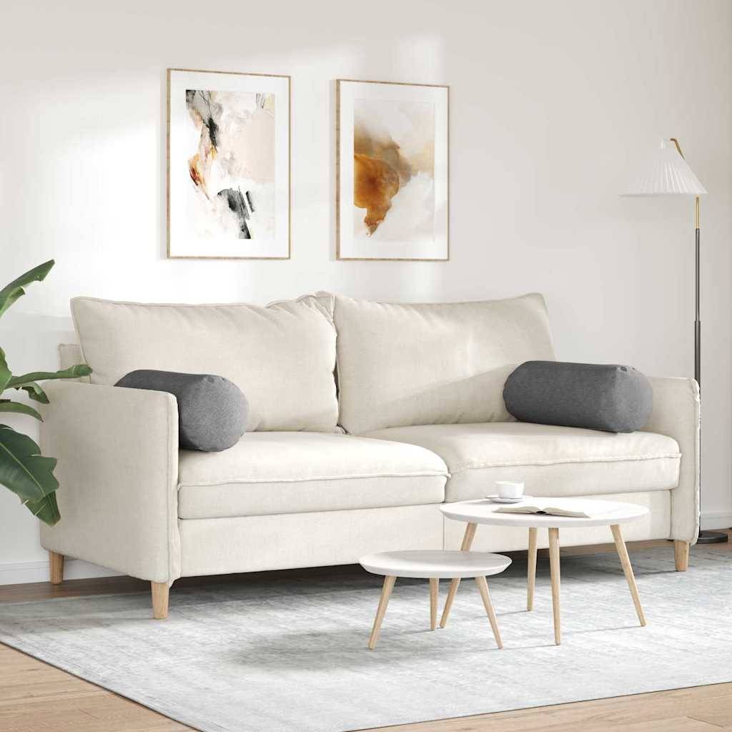vidaXL Bolsterkissen 2 Stück Dunkelgrau Ø 25 x 70 cm Cordstoff