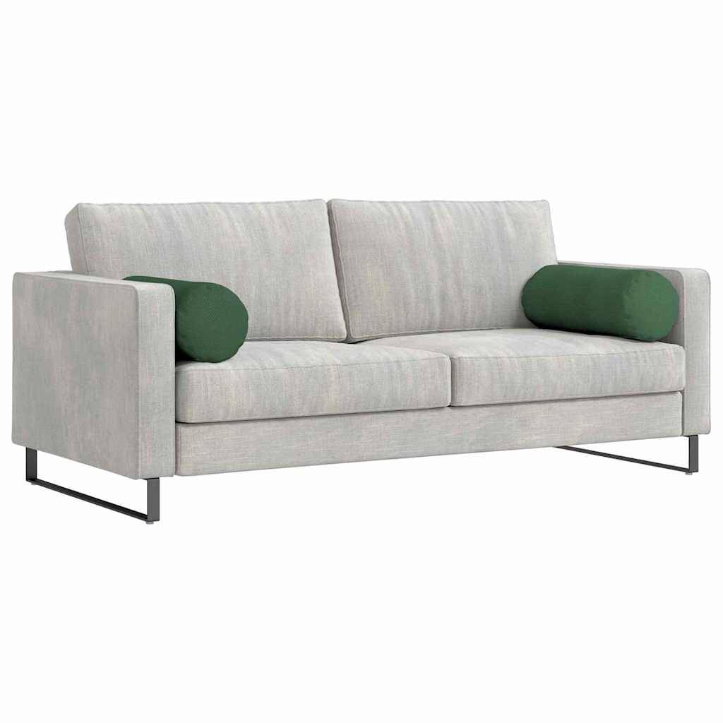 vidaXL Bolsterkissen 2 Stück Dunkelgrün Ø 25 x 70 cm Cordstoff