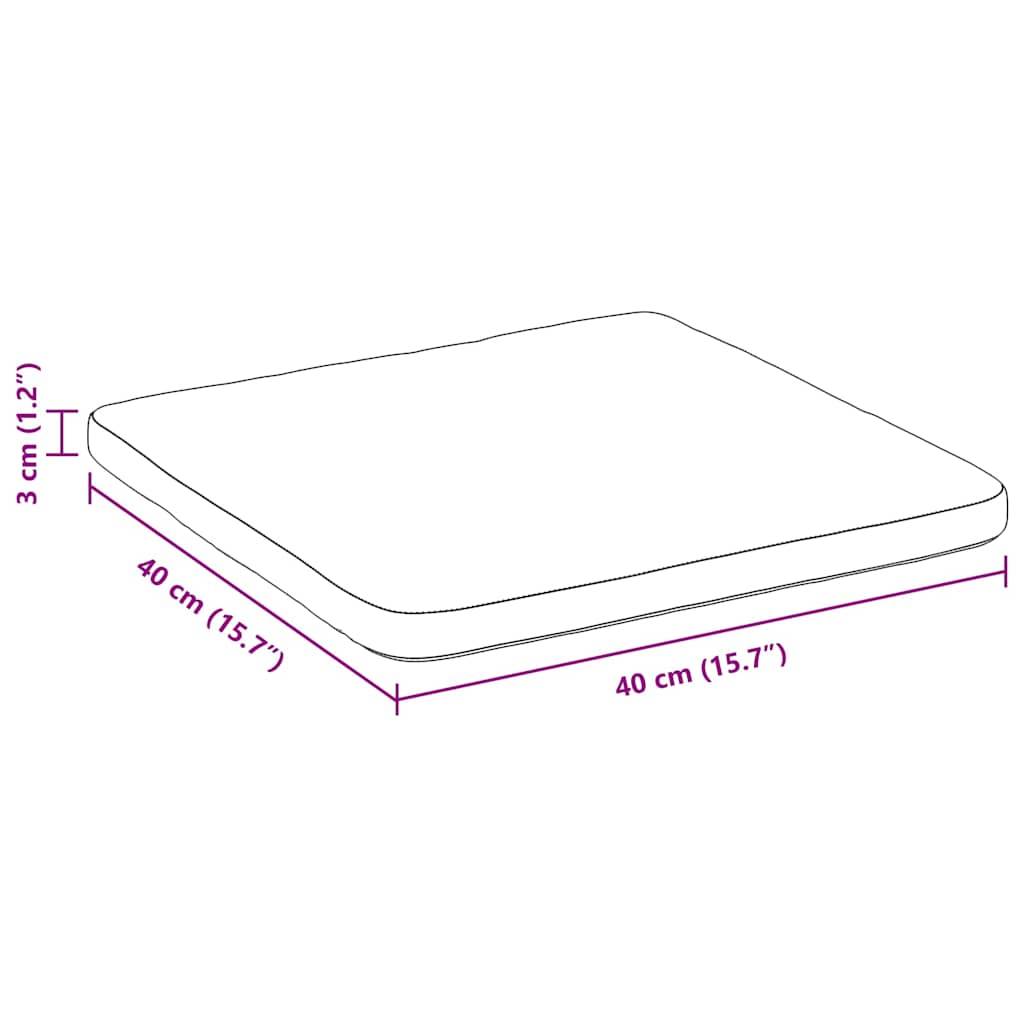 vidaXL Sitzkissen 4 pcs Blau 40 x 40 x 3 cm Stoff