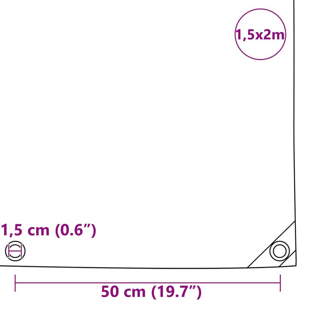 vidaXL Plane 650g / m² Beige 1,5 x 2 m Canvas mit PVC-Beschichtung