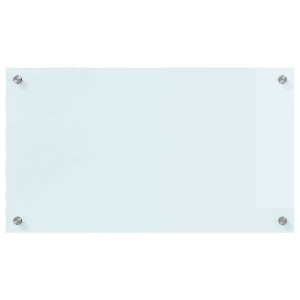 vidaXL Küchenrückwand Weiß 70 x 40 cm Gehärtetes Glas