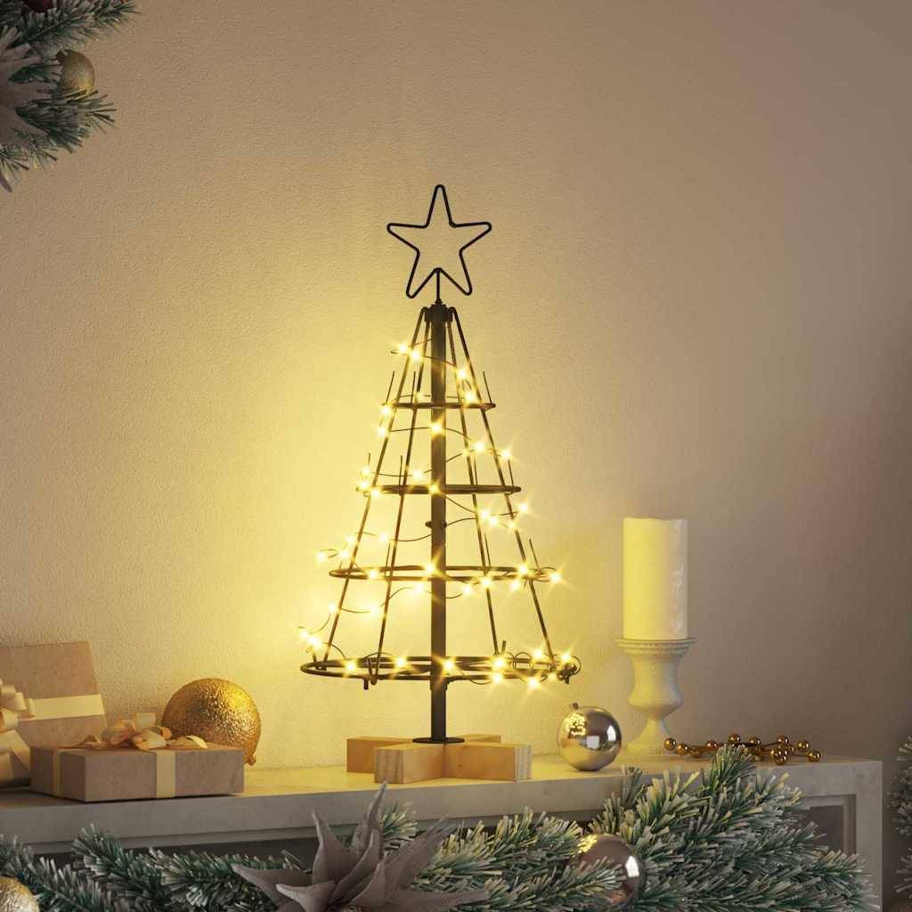 vidaXL Weihnachtsdeko mit Ständer Schwarz 60 cm Stahl