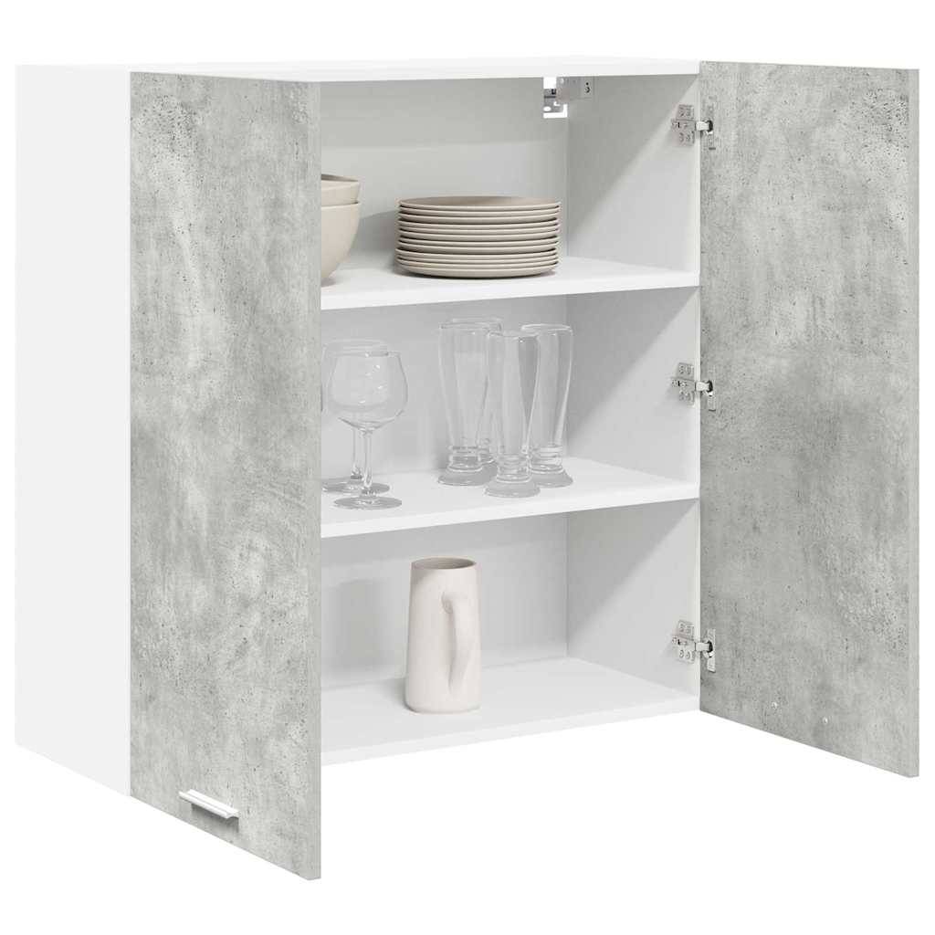vidaXL Hängeschrank mit Tür Beton Grau 80 x 31 x 80 cm Holzwerkstoff