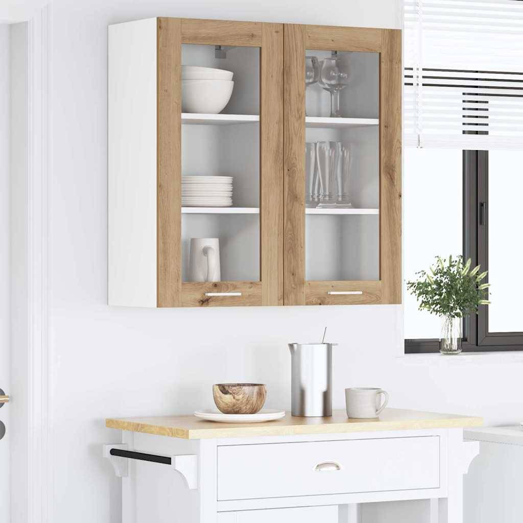 vidaXL Hängeschrank 2 pcs Artisan-Eiche 40 x 31 x 80 cm Holzwerkstoff