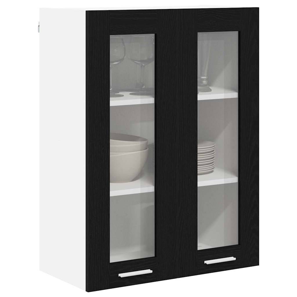 vidaXL Hängeschrank Schwarz Eichen-Optik 60 x 31 x 80 cm Holzwerkstoff