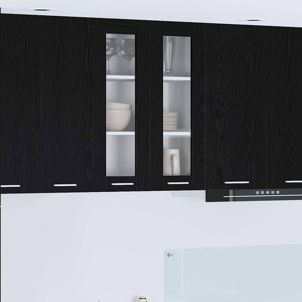 vidaXL Hängeschrank Schwarz Eichen-Optik 60 x 31 x 80 cm Holzwerkstoff