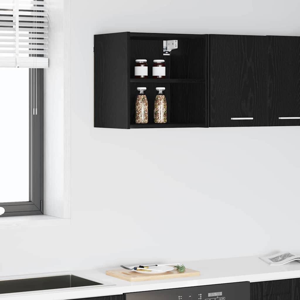 vidaXL Hängeschrank Schwarz Eichen-Optik 40 x 29,5 x 40 cm