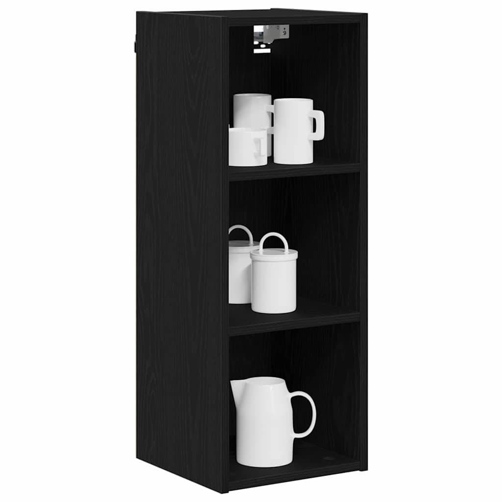 vidaXL Hängeschrank Schwarz Eichen-Optik 30 x 29,5 x 80 cm
