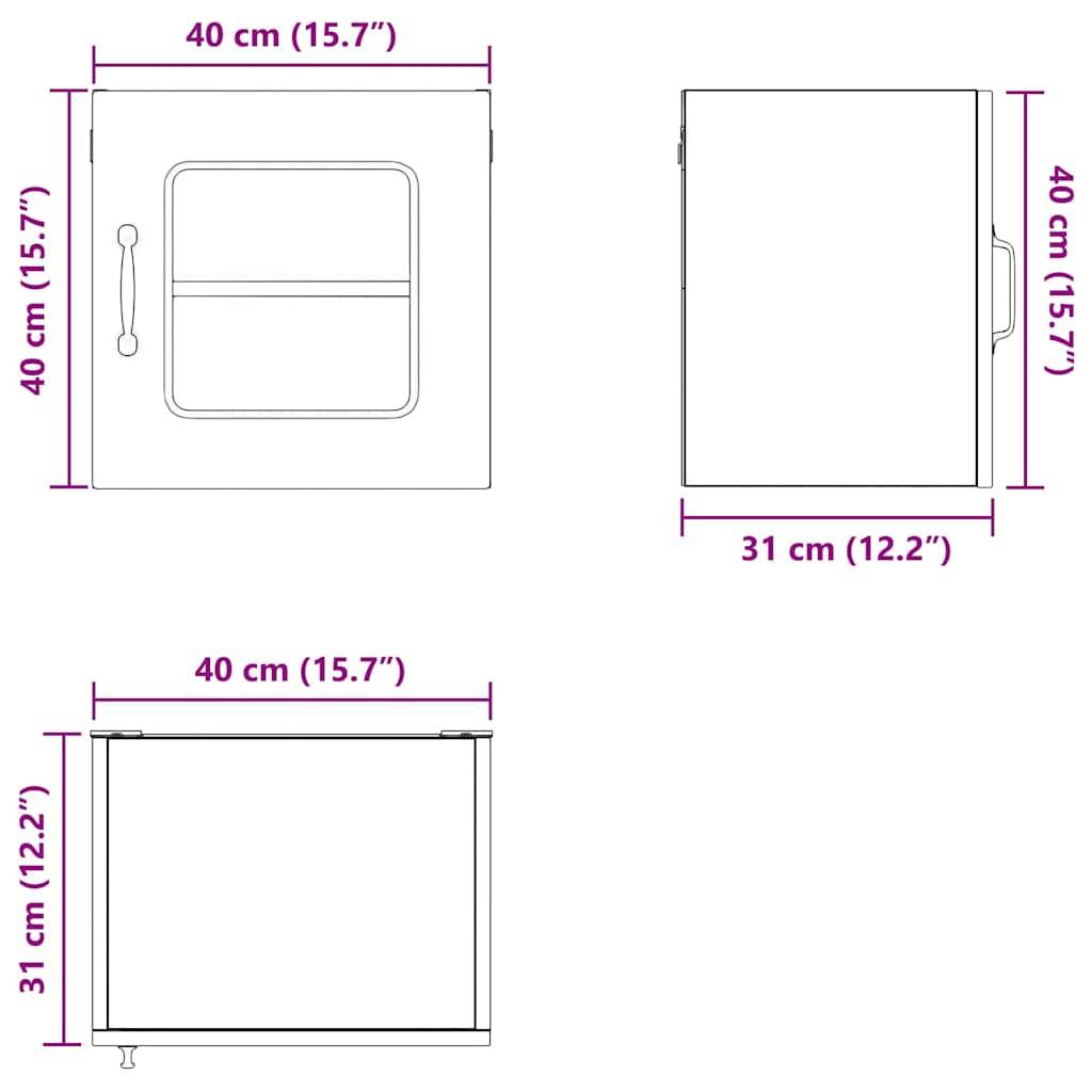 vidaXL Küchenschrank Kalmar Weiß 40 x 31 x 40 cm Holzwerkstoff