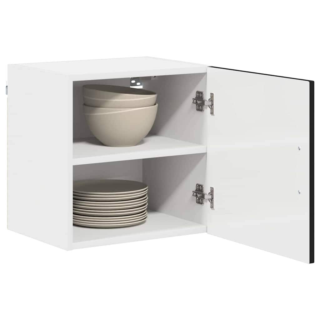 vidaXL Küchenschrank mit Speicher Kalmar 2 pcs Schwarz 40 x 31 x 40 cm