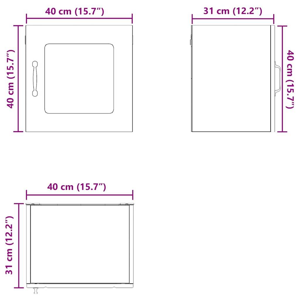 vidaXL Küchenschrank Lucca Weiß 40 x 31 x 40 cm Holzwerkstoff