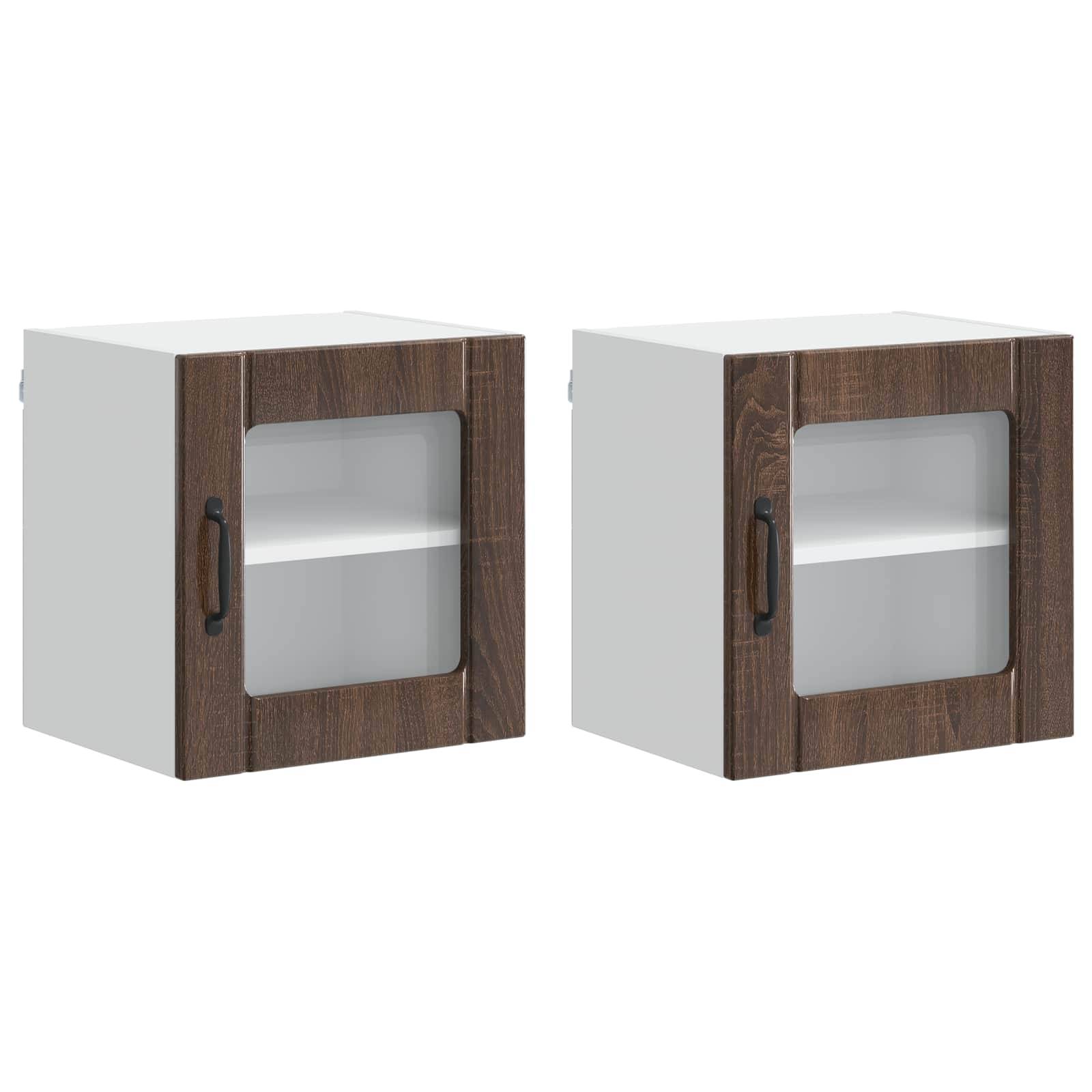 vidaXL Küchenschrank Lucca 2 pcs Brauneiche 40 x 31 x 40 cm