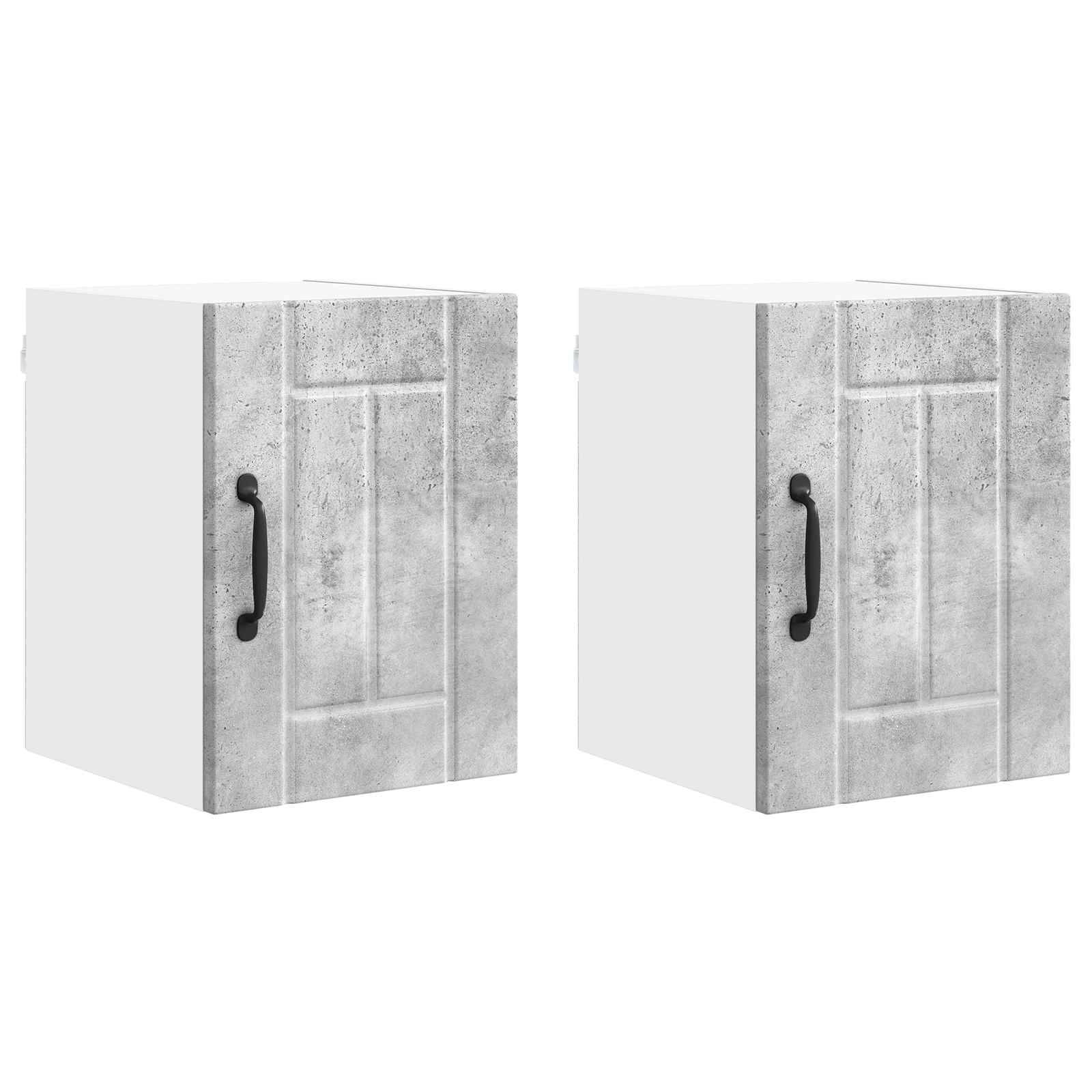 vidaXL Küchenschrank Lucca 2 pcs Betongrau 30 x 31 x 40 cm