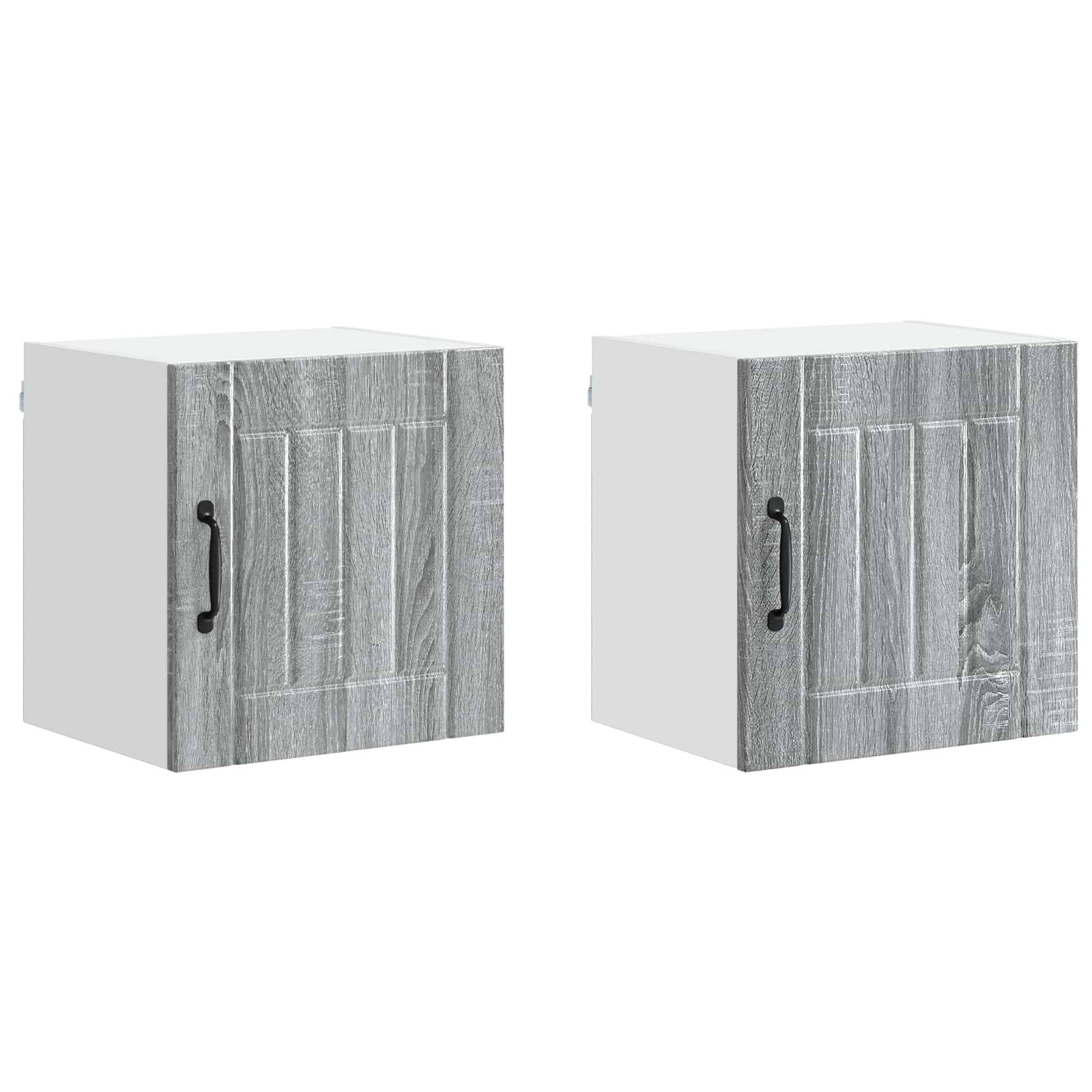 vidaXL Küchenschrank Lucca 2 pcs Graues Sonoma 40 x 31 x 40 cm