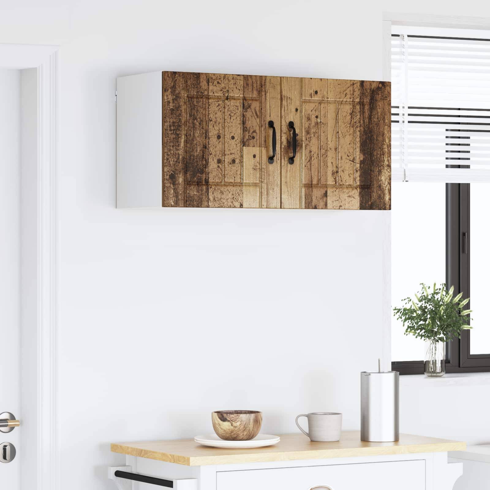 vidaXL Küchenschrank Lucca 2 pcs Altholz 40 x 31 x 40 cm Holzwerkstoff