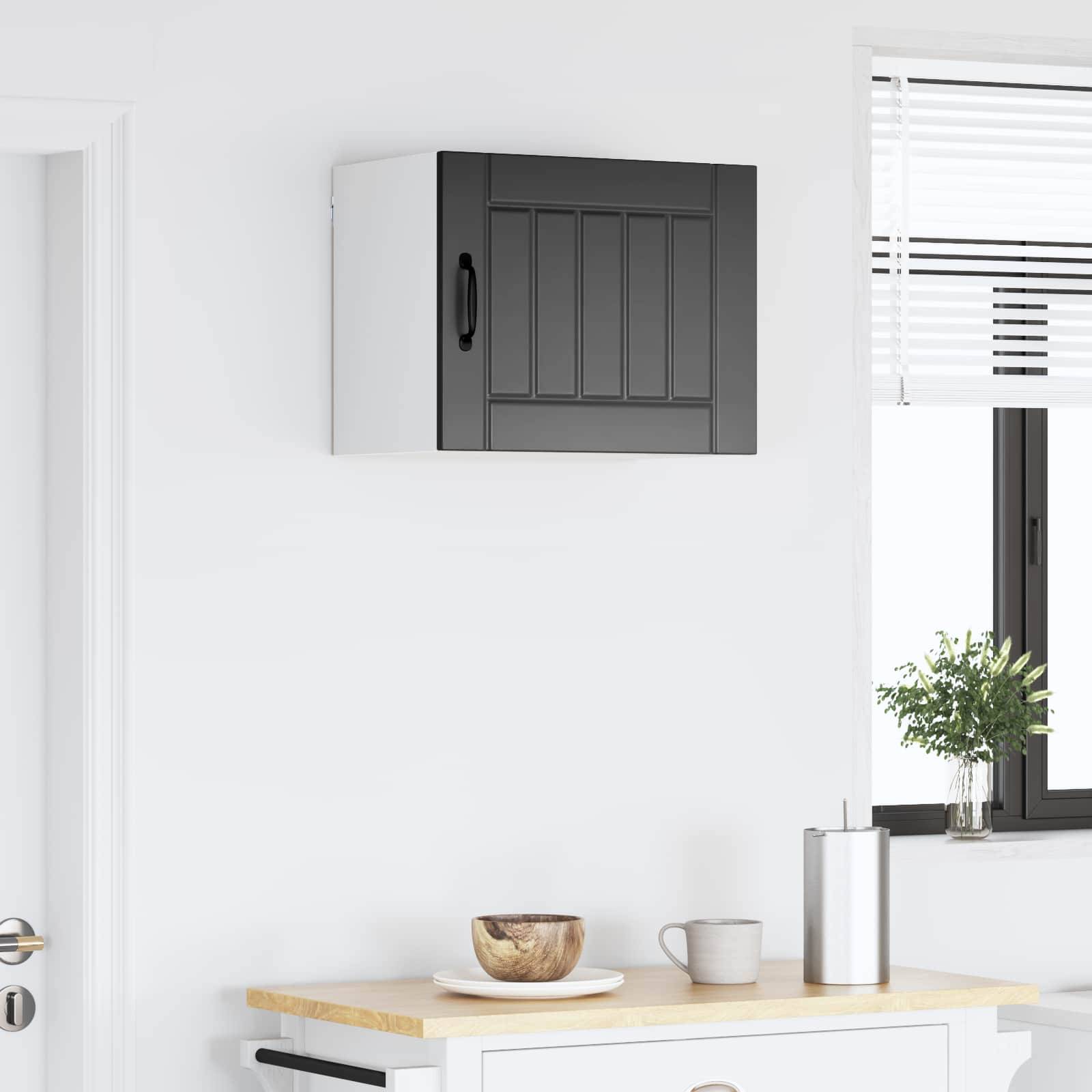 vidaXL Küchenschrank Lucca Schwarz 50 x 31 x 40 cm Holzwerkstoff