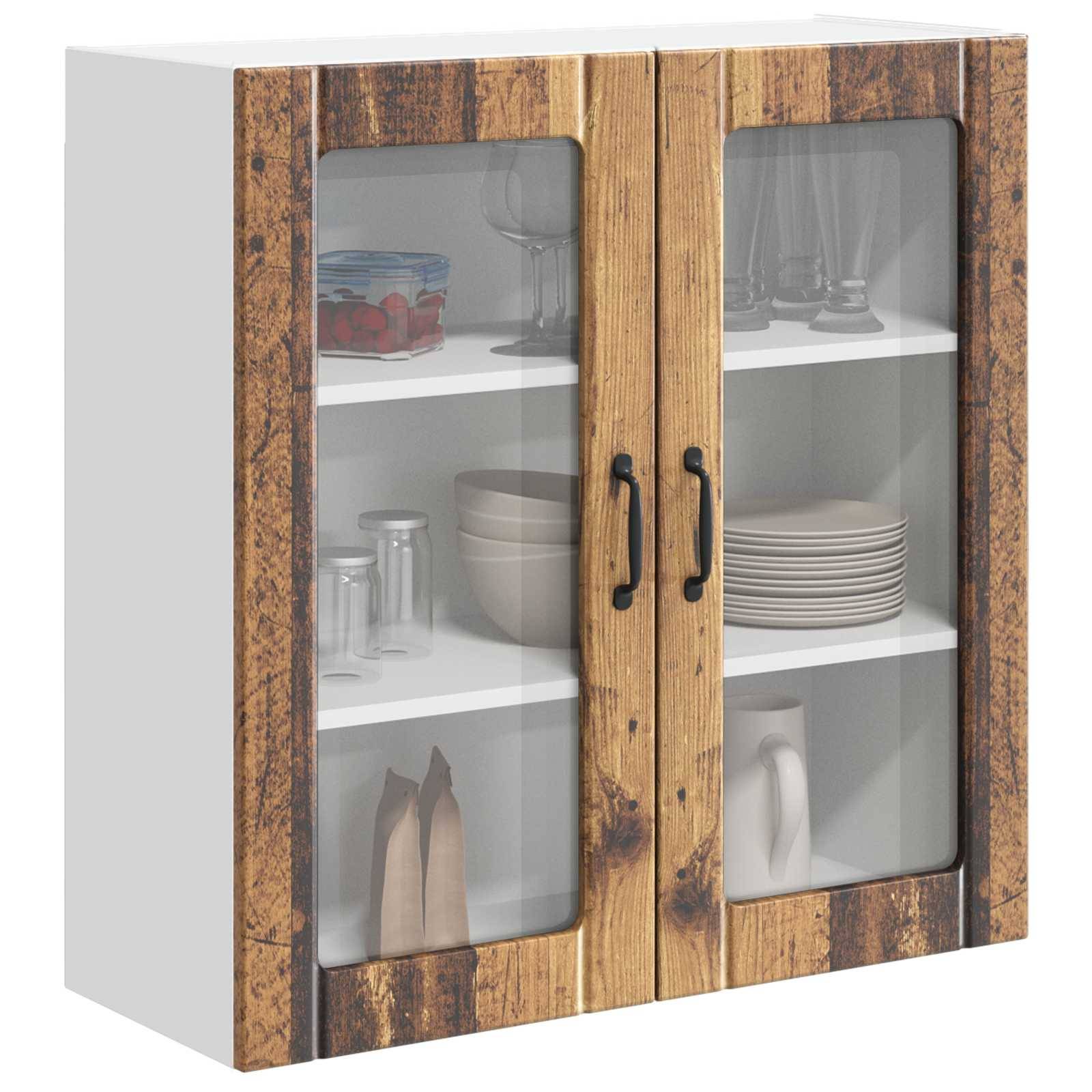 vidaXL Küchenschrank Lucca Altholz 80 x 31 x 80 cm Holzwerkstoff