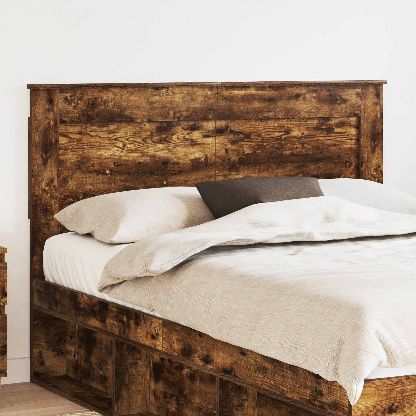 vidaXL Kopfteil mit Kopfteil Geräucherte Eiche 150 cm Holzwerkstoff
