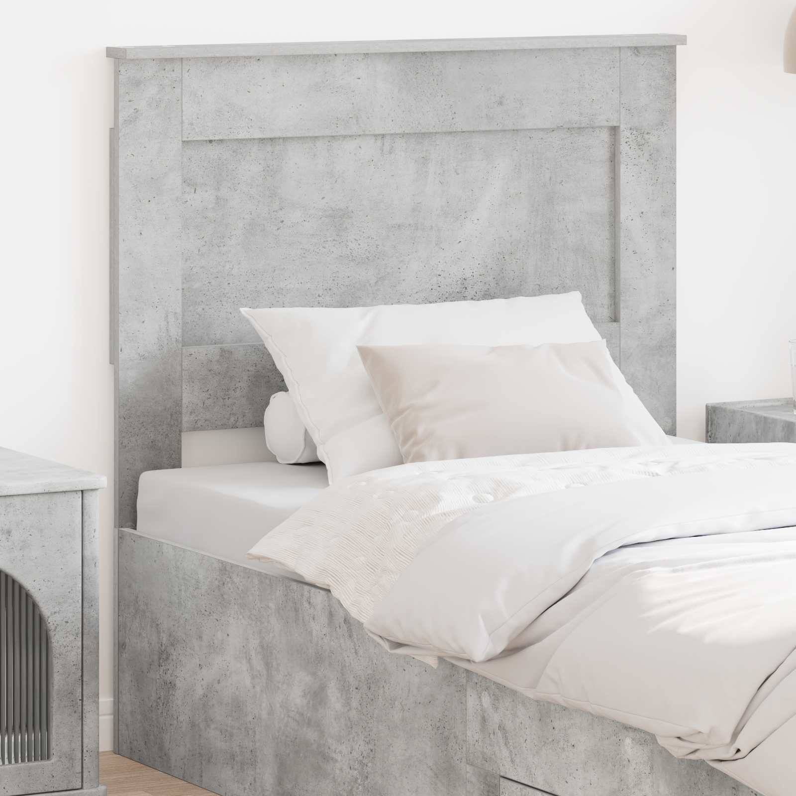 vidaXL Kopfteil mit Kopfteil Beton Grau 90 cm Holzwerkstoff