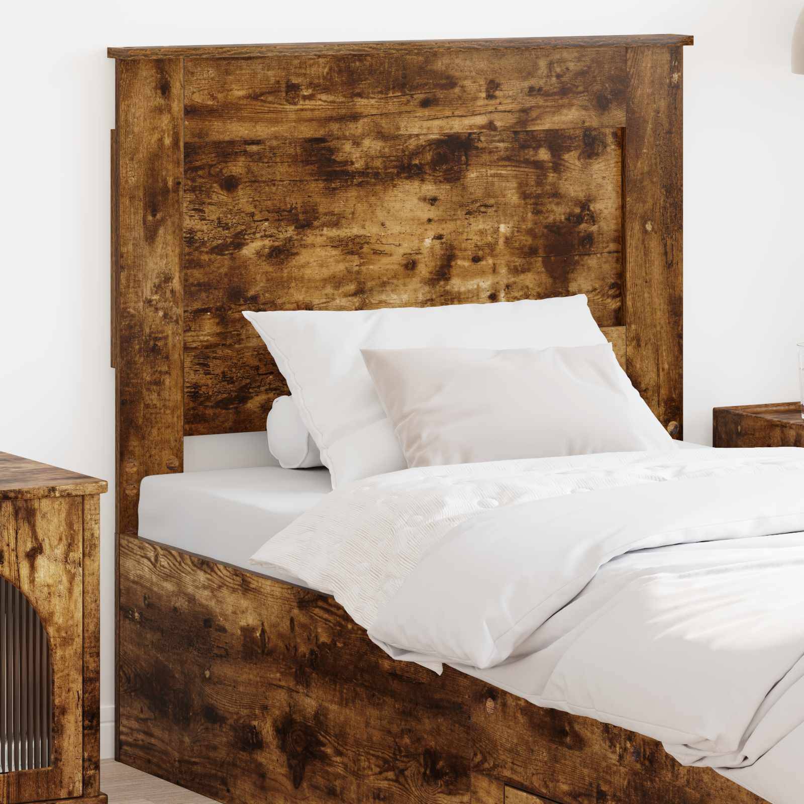 vidaXL Kopfteil mit Kopfteil Geräucherte Eiche 100 cm Holzwerkstoff