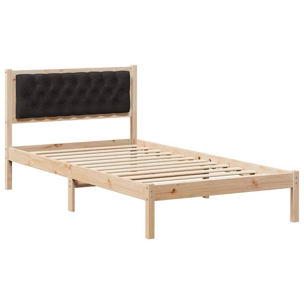 vidaXL Bettrahmen Schwarz 100 x 200 cm Massives Kiefernholz