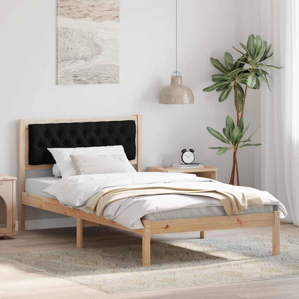 vidaXL Bettrahmen Schwarz 100 x 200 cm Massives Kiefernholz