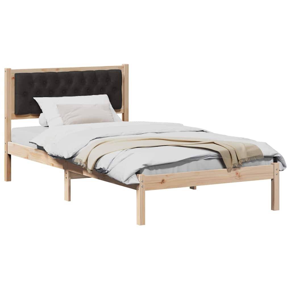 vidaXL Bettrahmen Schwarz 100 x 200 cm Massives Kiefernholz