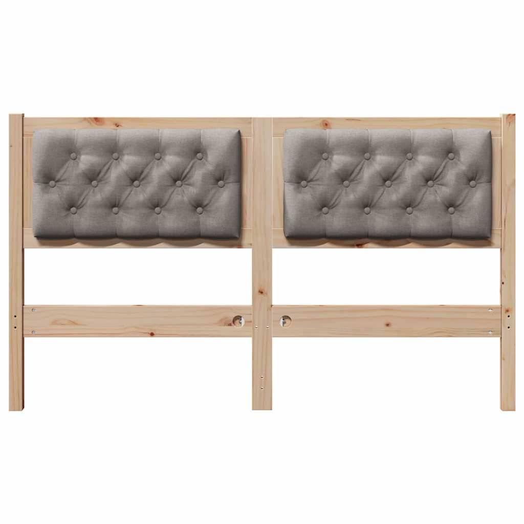 vidaXL Kopfteil Sonstiges Braun und Taupe 150 cm Massivholz Kiefer