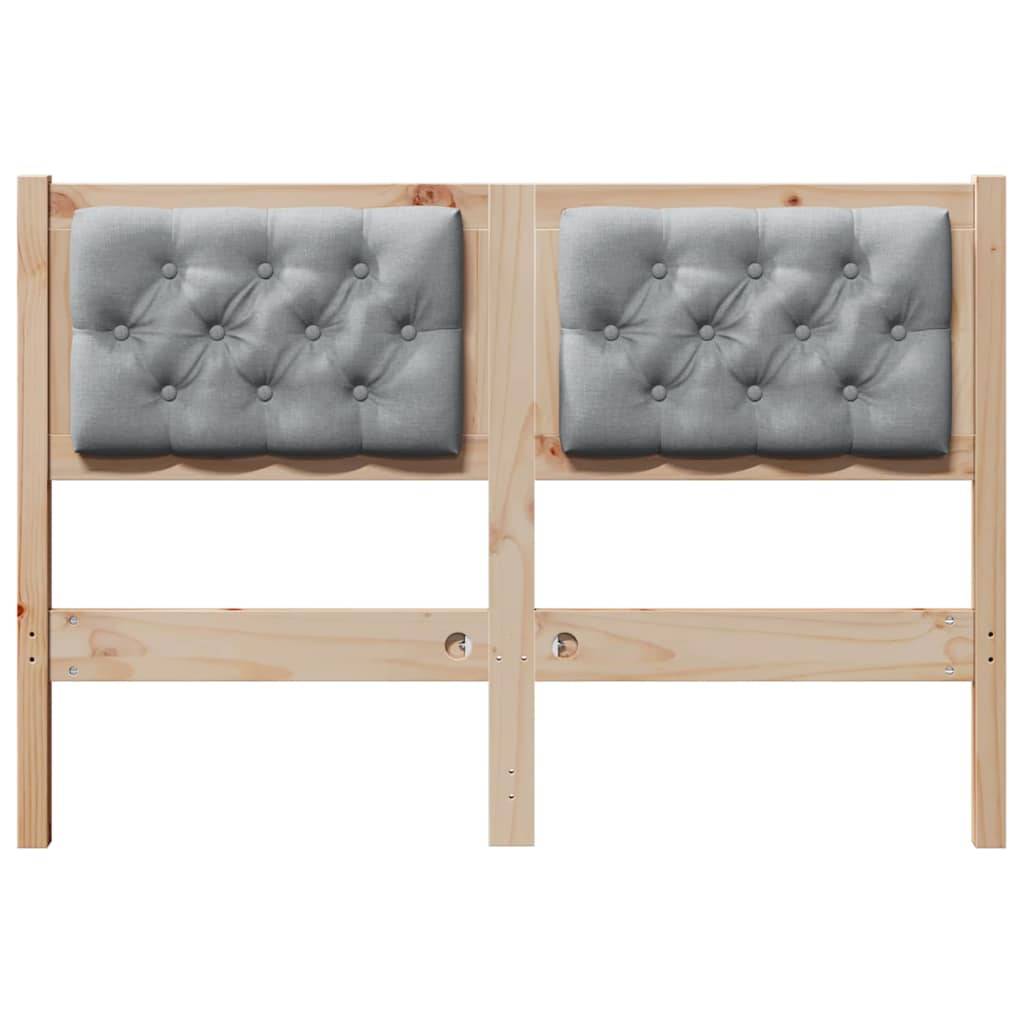 vidaXL Kopfteil Sonstiges Braun und hellgrau 135 cm Massivholz Kiefer